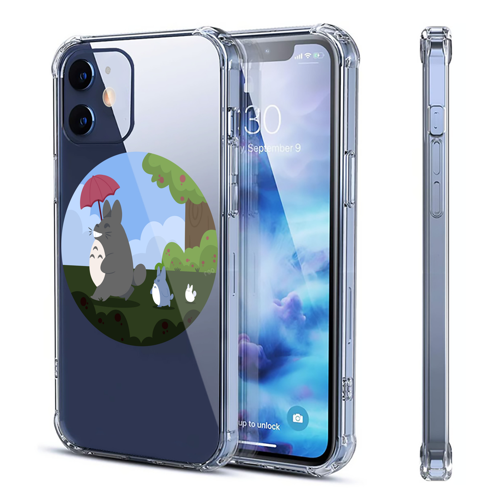 （画像用） となりのトトロ 草壁メイ 草壁サツキ My Neighbor Totoro Satsuki Kusakabe Mei Kusakabe 【iPhone 12シリーズ対応】透明スマホケース（クリアソフトケース）